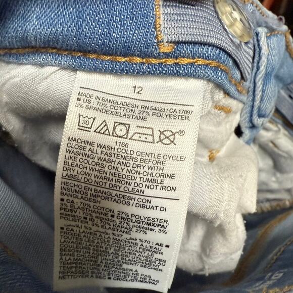 Old Navy Girls Jeans Extra High Rise Rockstar Jeggings Light Wash 12 360 Stretch - Picture 8 of 8